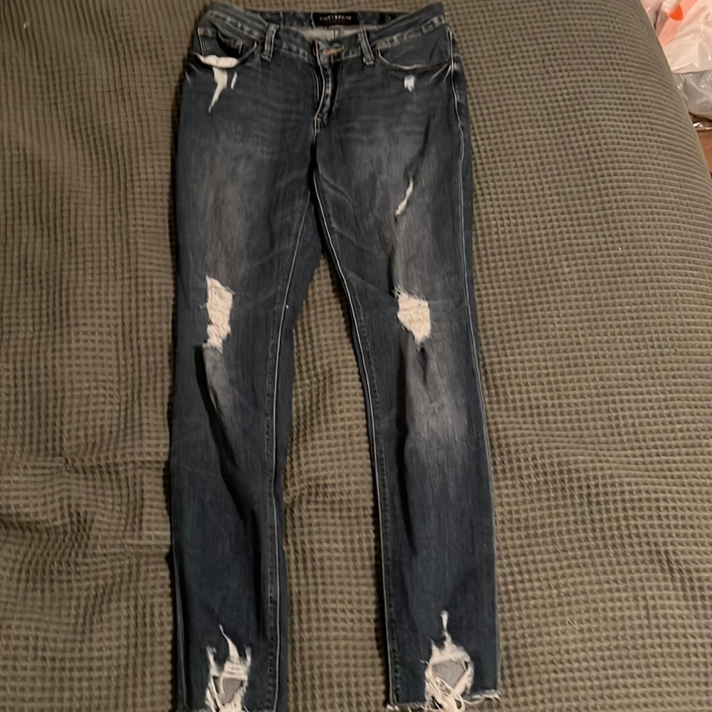 Lucky Brand skinny ripped jeans